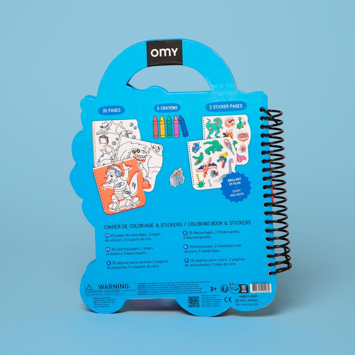 OMY Dino Coloring & Sticker Book product view