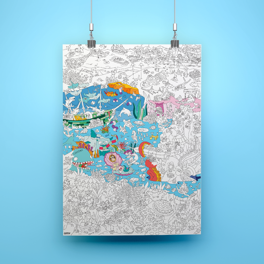 OMY Ocean Giant Coloring Poster product view