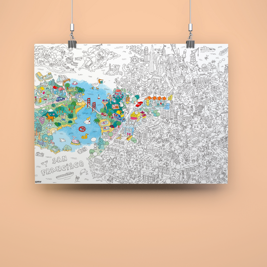 OMY San Francisco Giant Coloring Poster product view