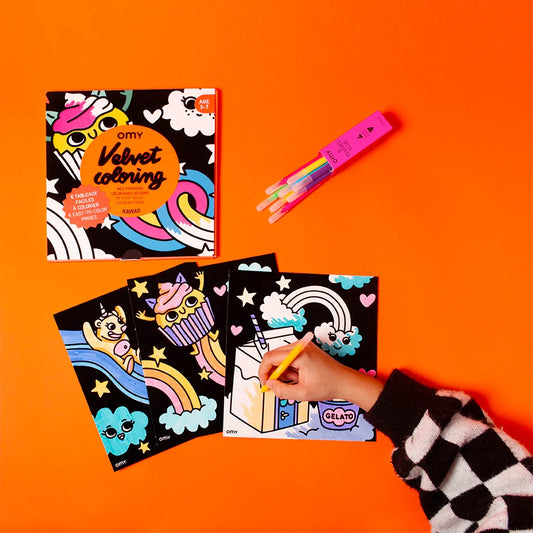 OMY Kawaii Velvet Coloring Set product view