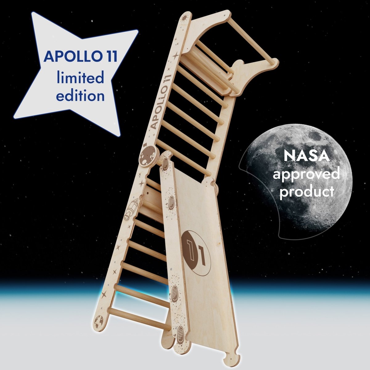 Goodevas Apollo Swedish Wall Climbing Set with Moon Swing & Slide by Goodevas – BrightSprig