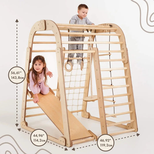Goodevas 6-in-1 Indoor Wooden Playground by Goodevas – BrightSprig