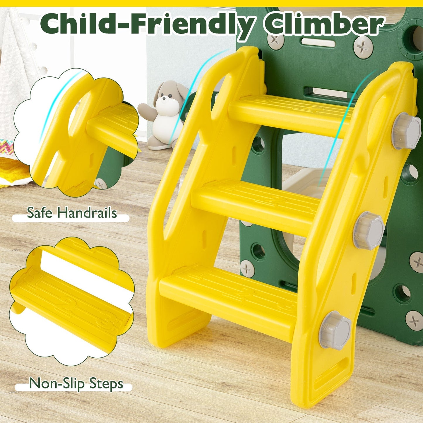 10-in-1 Toddler Indoor Playground & Slide – BrightSprig