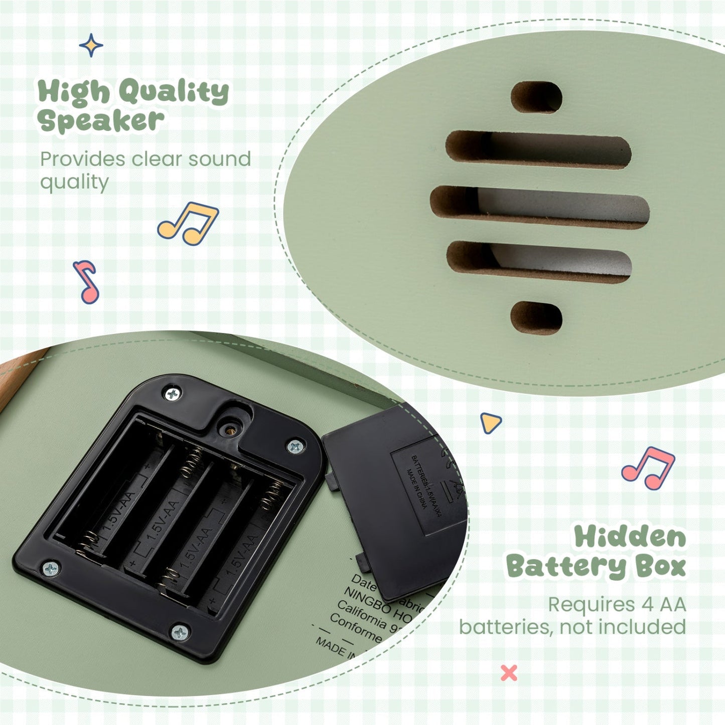 18-Key Wooden Kids Piano with Music Stand – BrightSprig