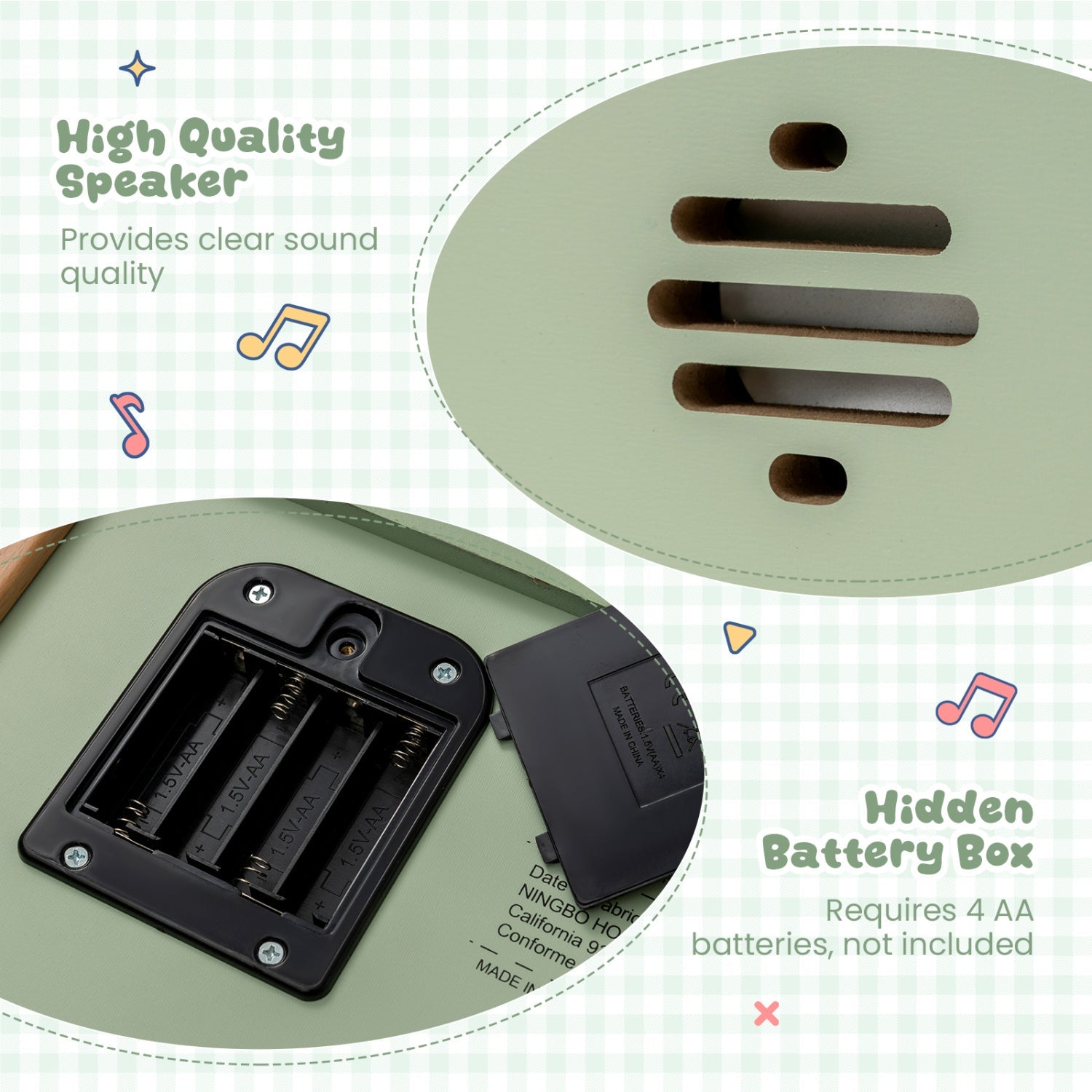 18-Key Wooden Kids Piano with Music Stand – BrightSprig
