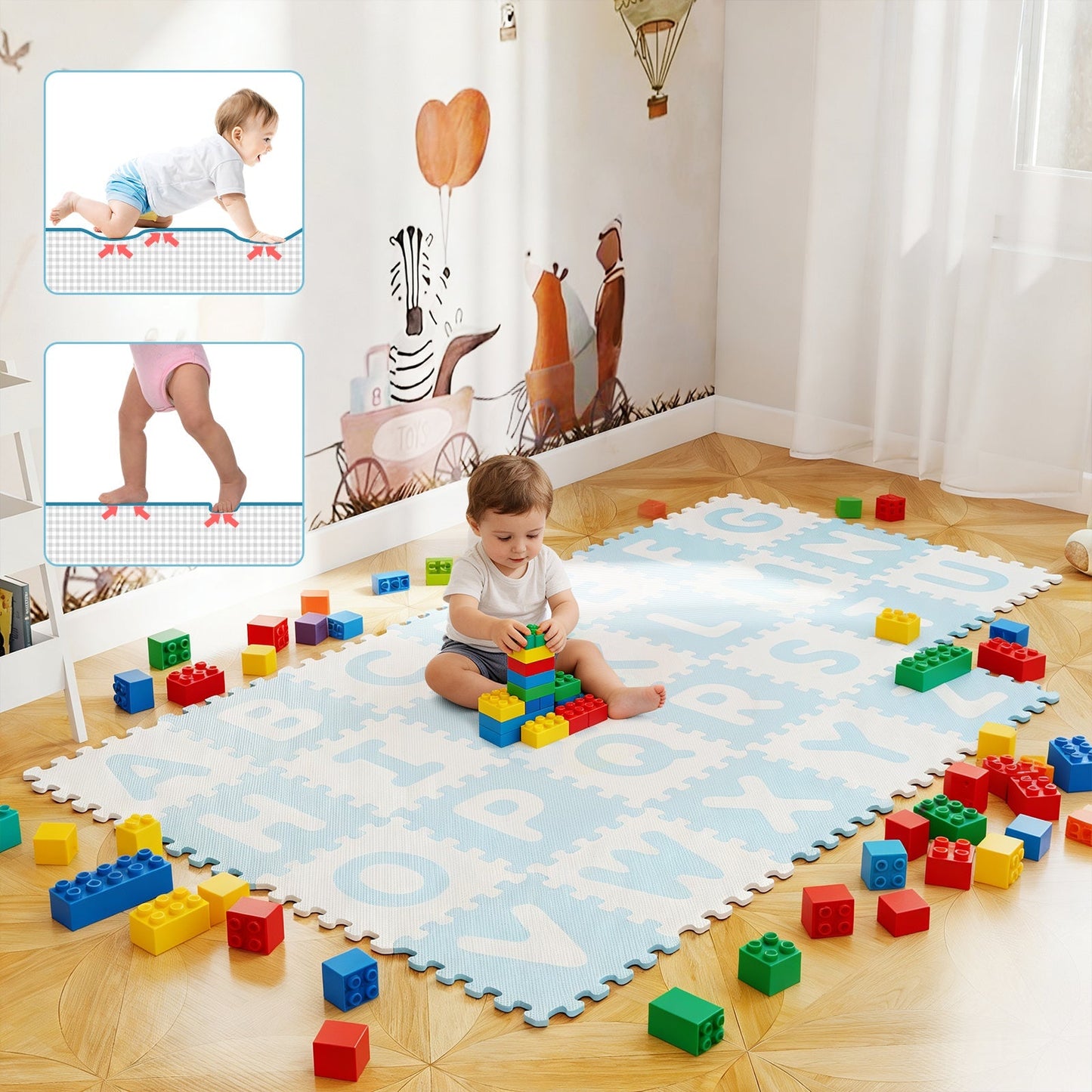 26-Piece Interlocking ABC Play Mat – BrightSprig