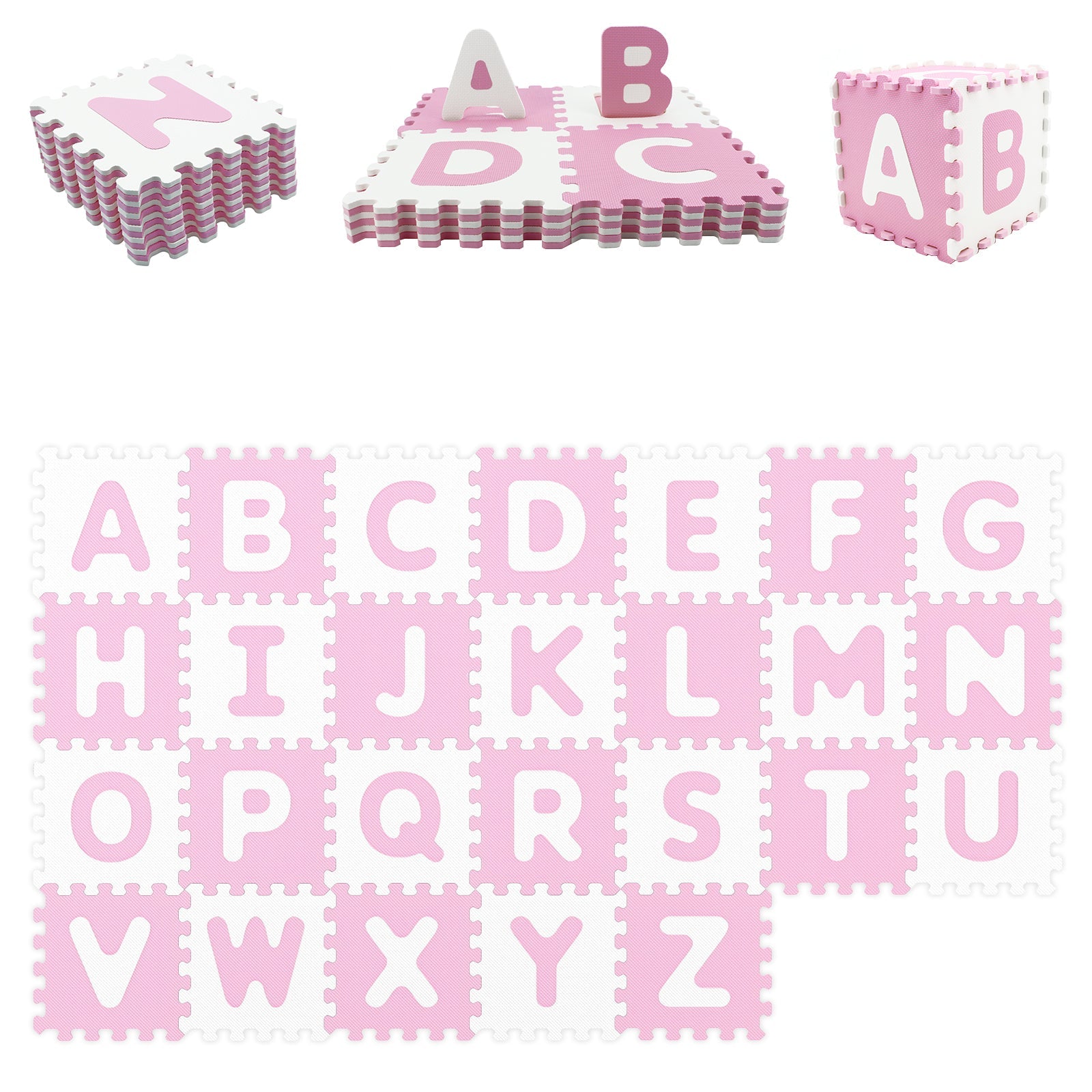 26-Piece Interlocking ABC Play Mat – BrightSprig
