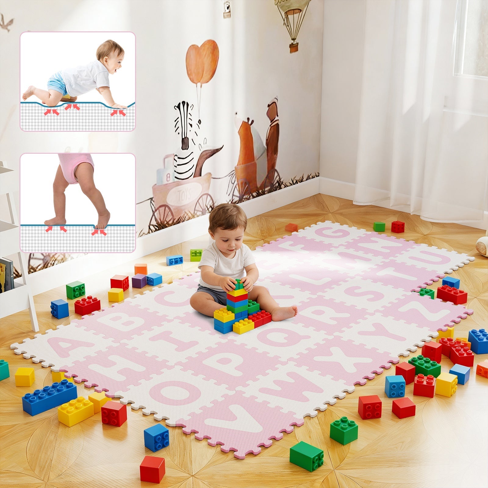 26-Piece Interlocking ABC Play Mat – BrightSprig