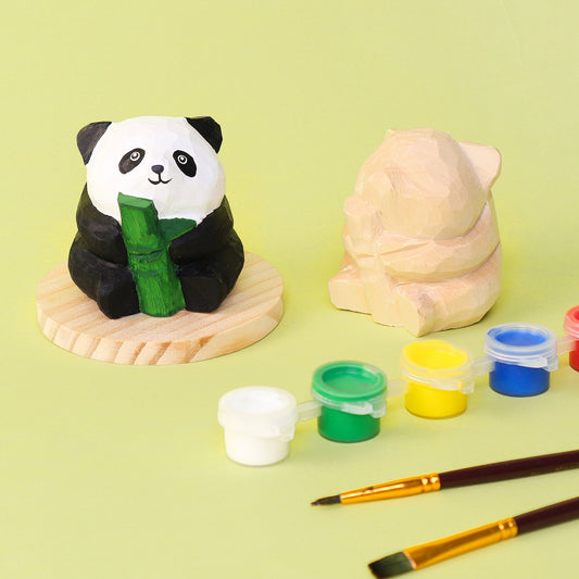 Kitsville Paint-Your-Own Wooden Panda Craft Kit – BrightSprig