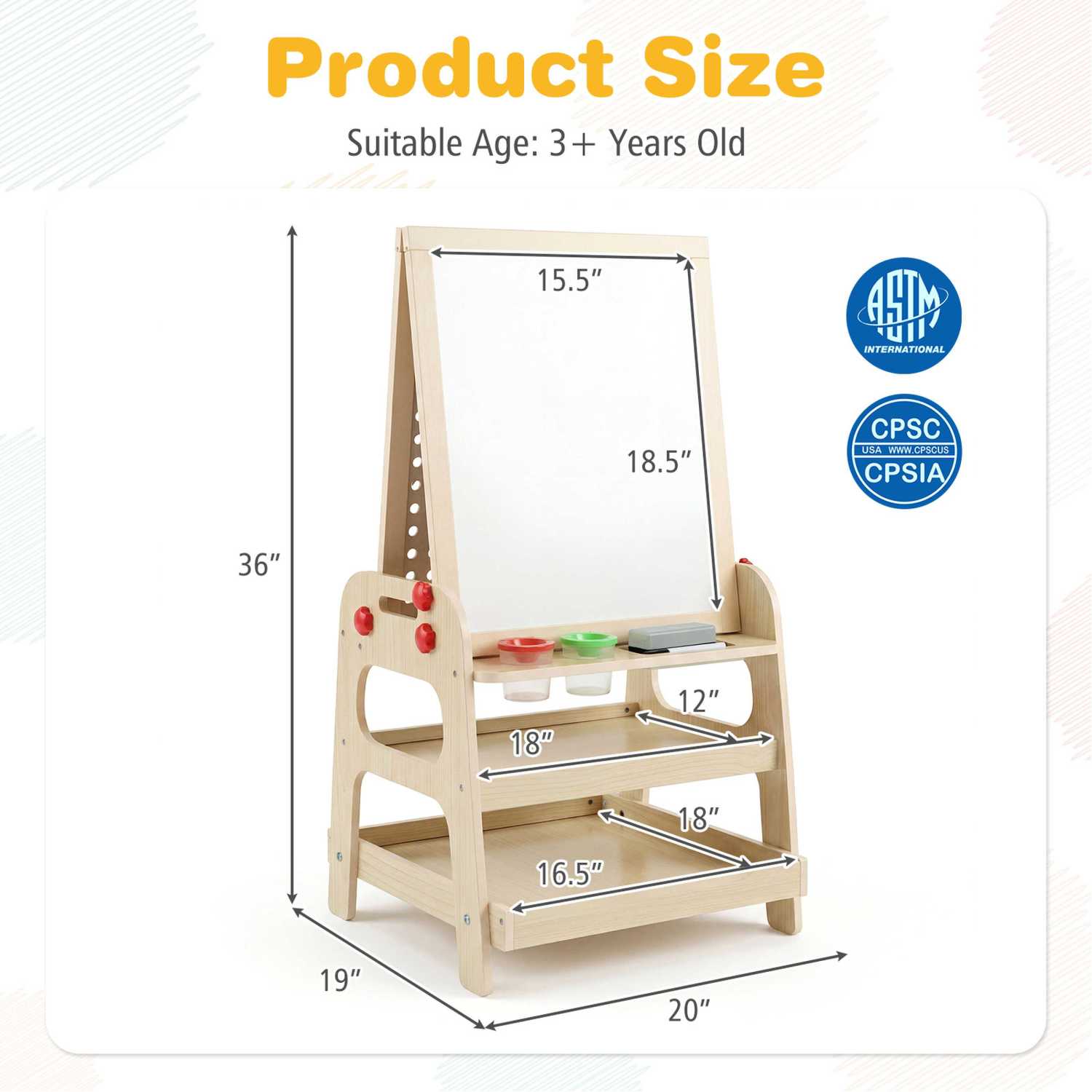 2-in-1 Magnetic Art Easel & Marble Run – BrightSprig