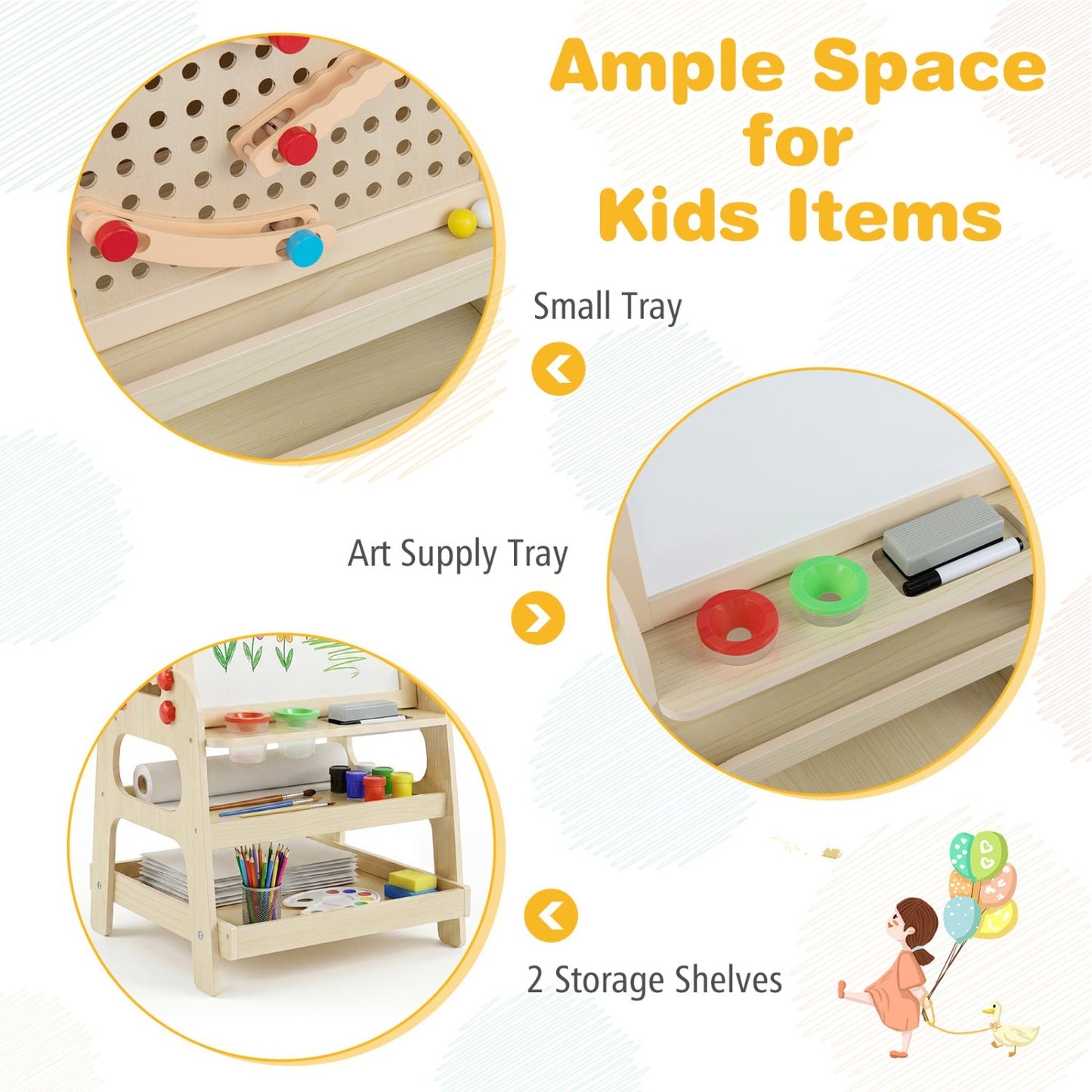 2-in-1 Magnetic Art Easel & Marble Run – BrightSprig