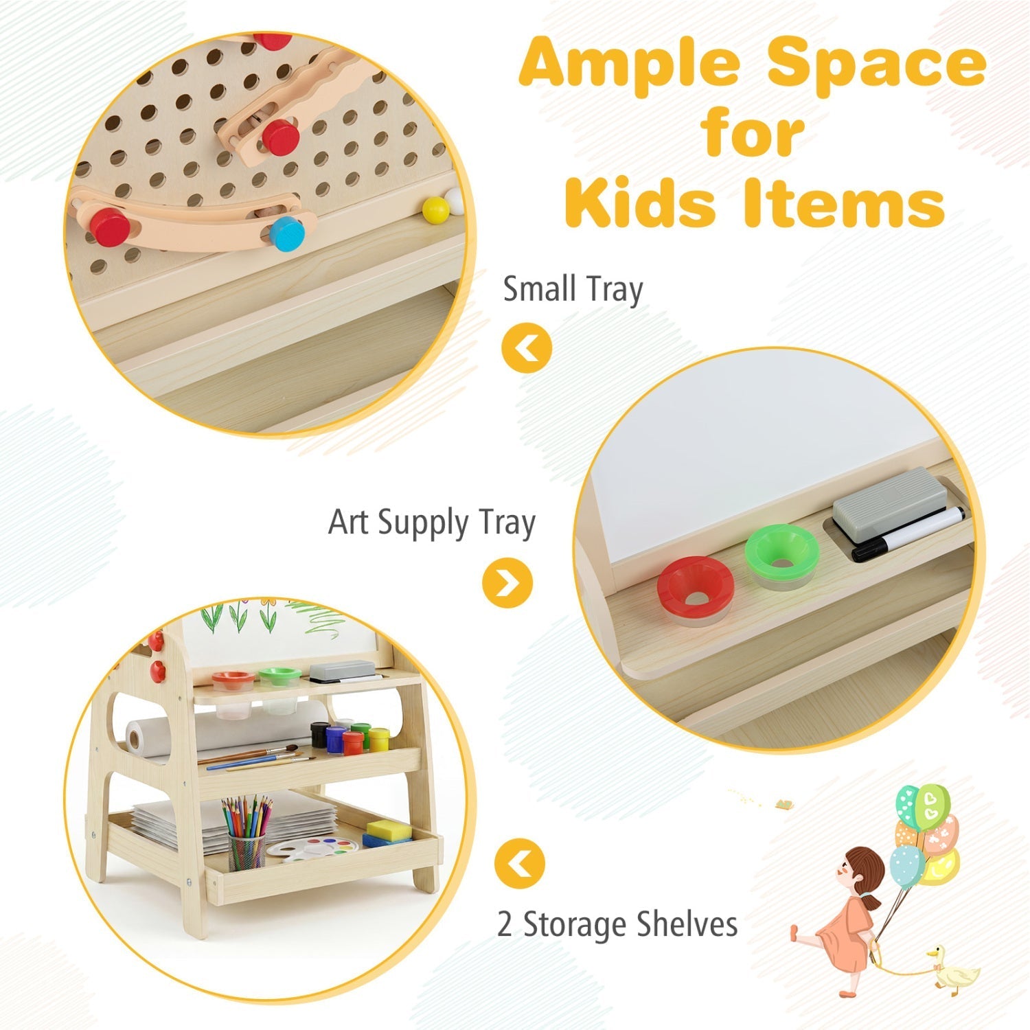 2-in-1 Magnetic Art Easel & Marble Run – BrightSprig