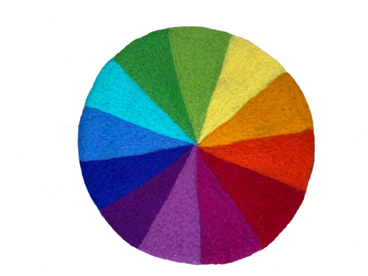 Wildflower Rainbow Party Felt Mat - 15" Diameter – BrightSprig