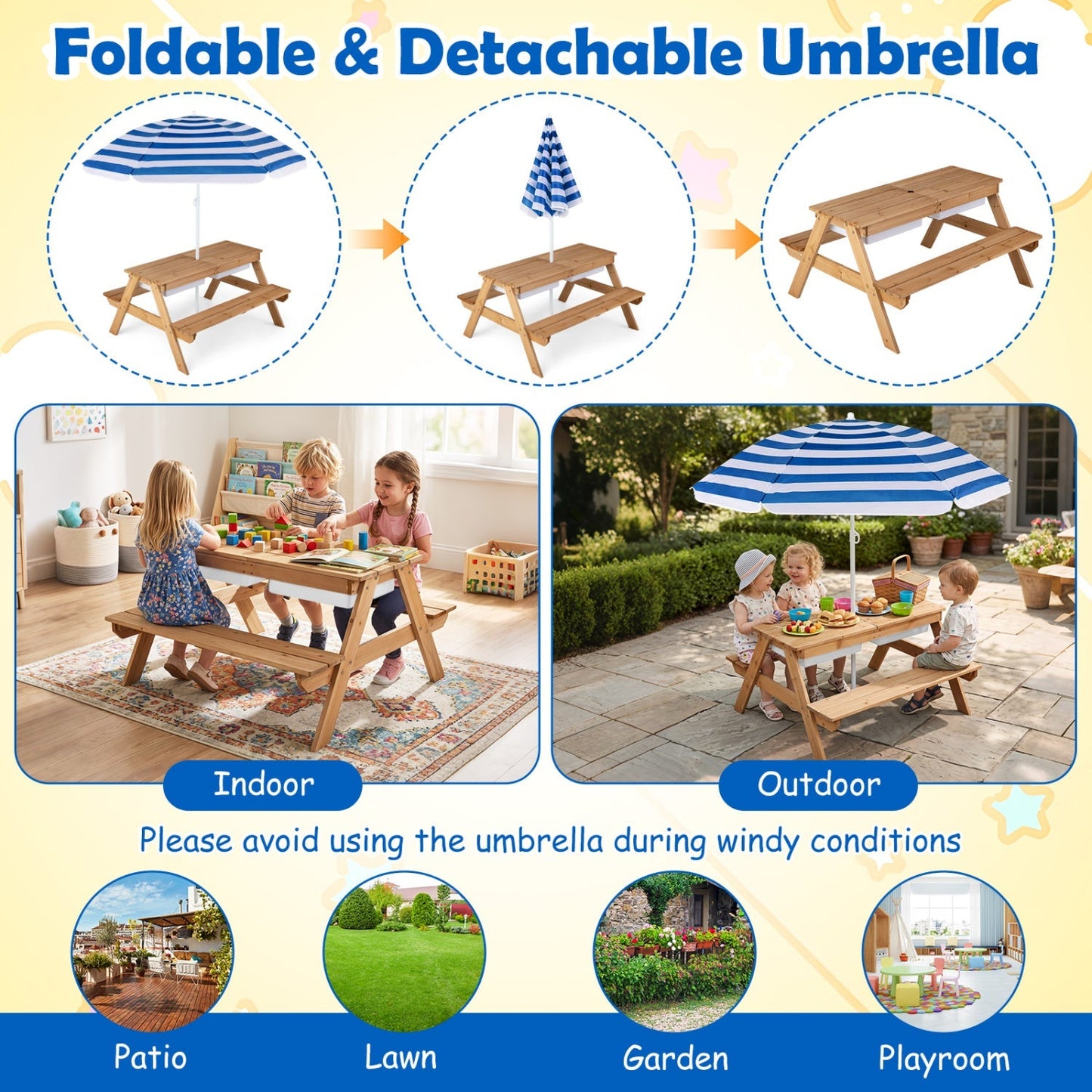 Kids Outdoor Sand & Water Activity Table – BrightSprig
