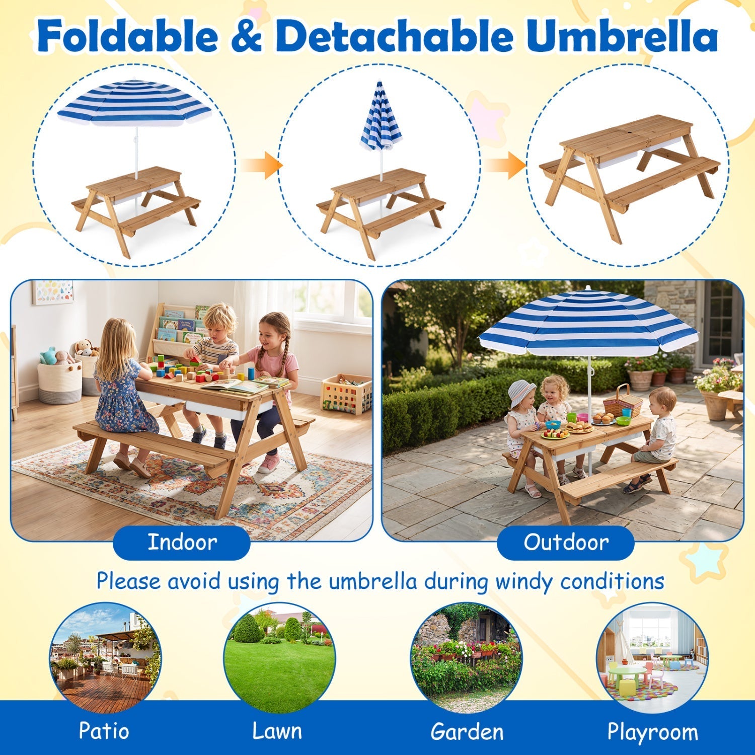 Kids Outdoor Sand & Water Activity Table – BrightSprig