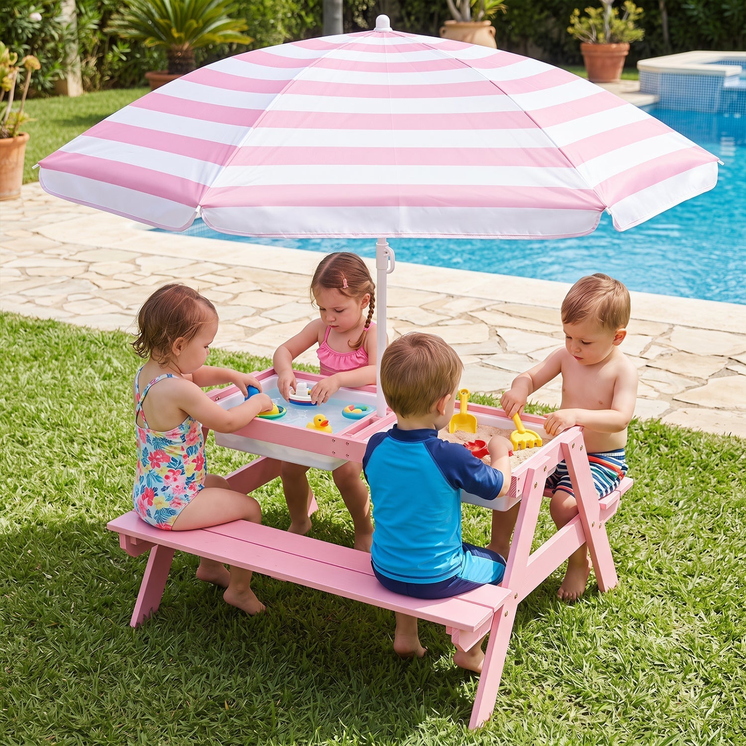 Kids Outdoor Sand & Water Activity Table – BrightSprig