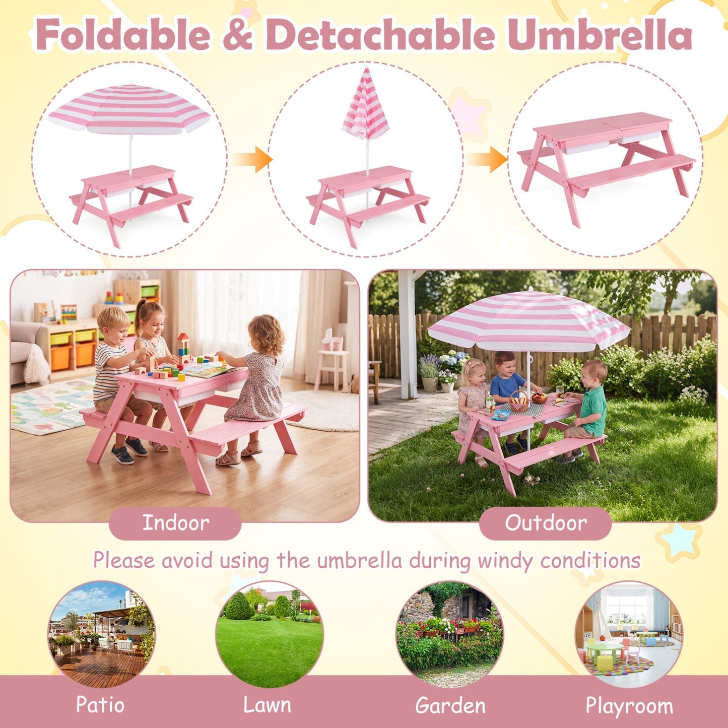 Kids Outdoor Sand & Water Activity Table – BrightSprig