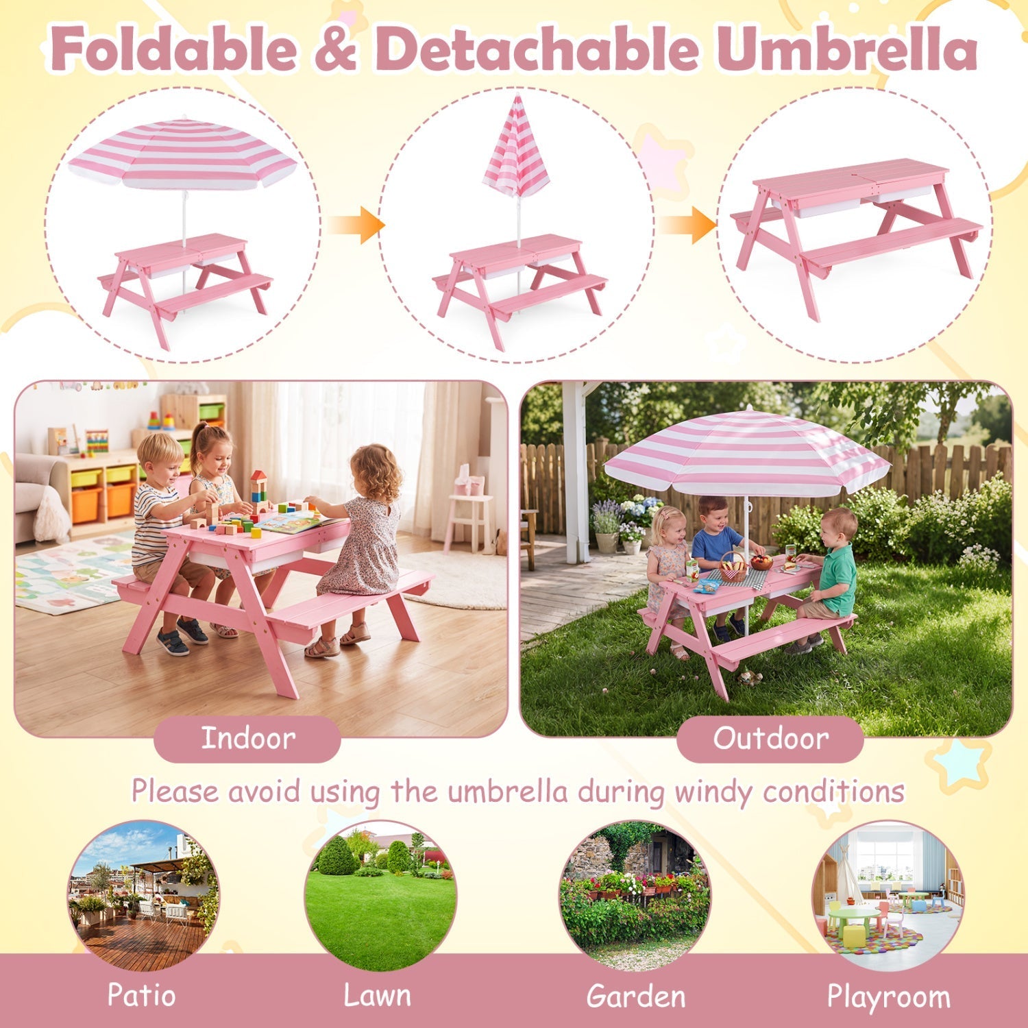 Kids Outdoor Sand & Water Activity Table – BrightSprig