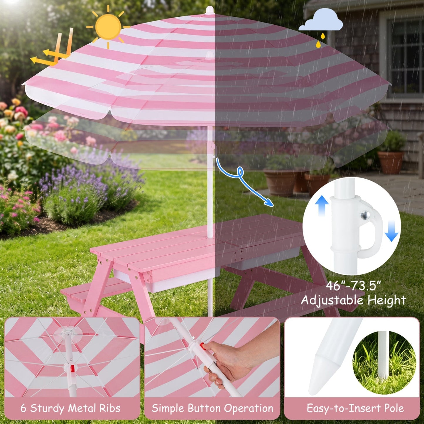 Kids Outdoor Sand & Water Activity Table – BrightSprig