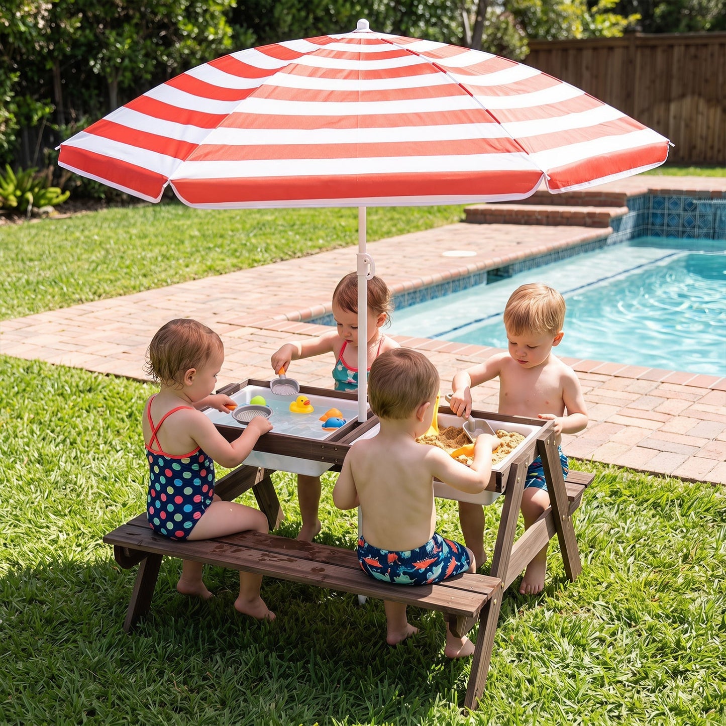 Kids Outdoor Sand & Water Activity Table – BrightSprig