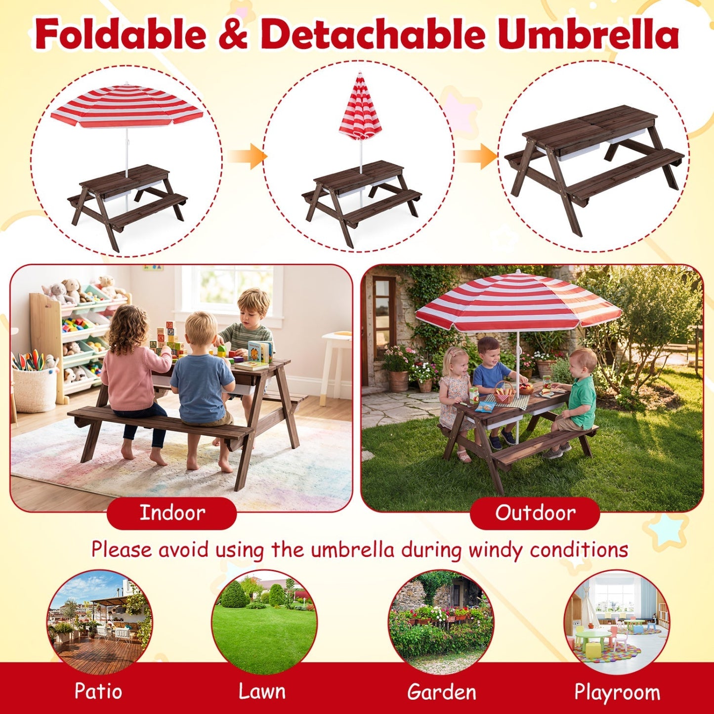 Kids Outdoor Sand & Water Activity Table – BrightSprig