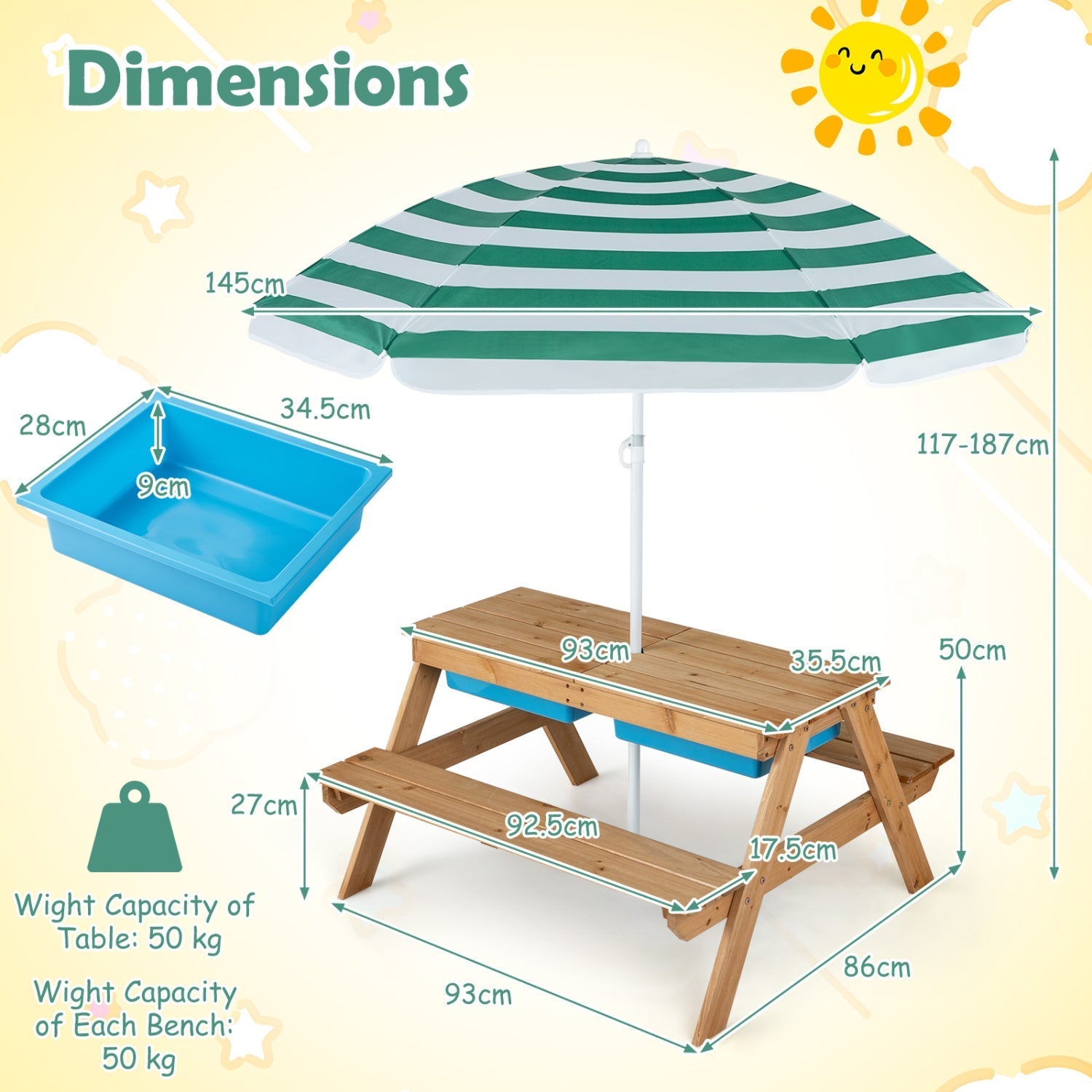 Kids Outdoor Sand & Water Activity Table – BrightSprig