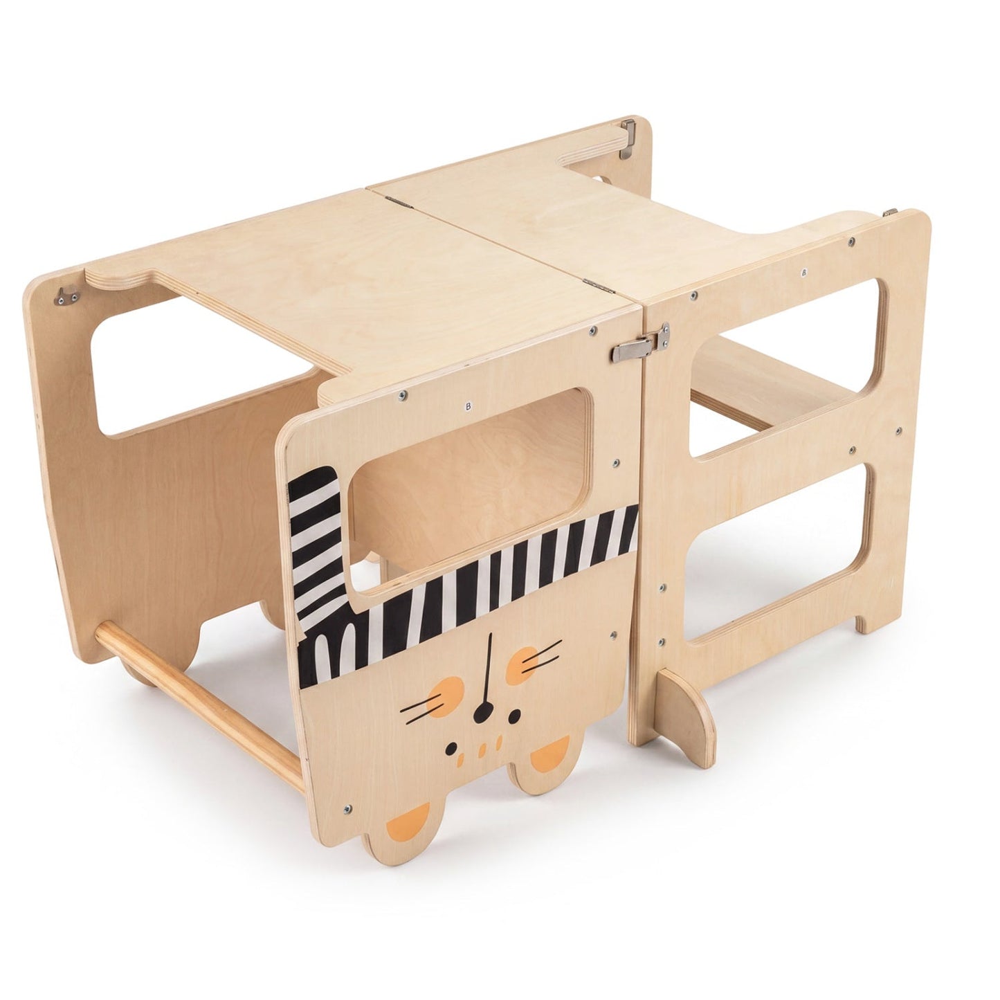 3-in-1 Wooden Kids Step Stool with Chalkboard – BrightSprig