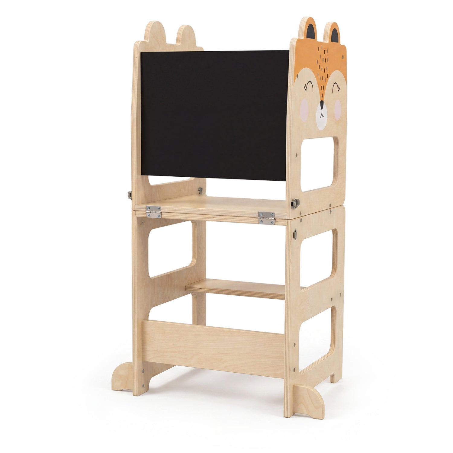 3-in-1 Wooden Kids Step Stool with Chalkboard – BrightSprig