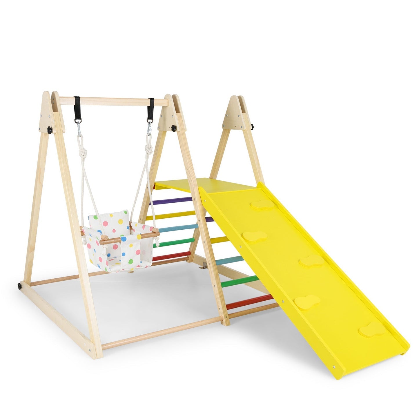 4-in-1 Indoor Jungle Gym with Swing & Ramp – BrightSprig