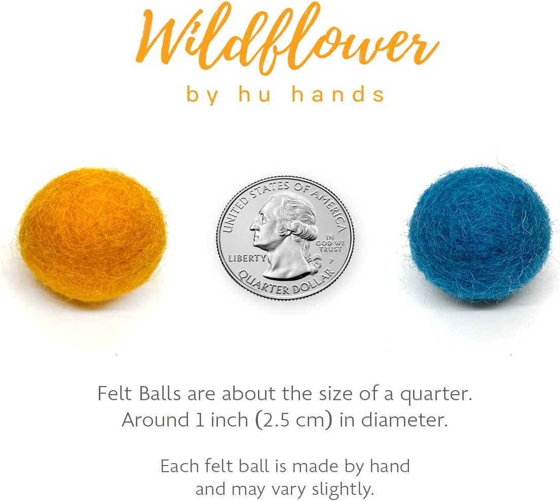 Wildflower Woodland Adventure Wool Felt Balls for Crafts & Sensory Play (50 Pack) – BrightSprig