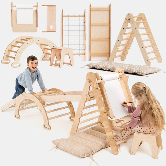 Goodevas 6-in-1 Montessori Climbing Set with Art Addition by Goodevas – BrightSprig