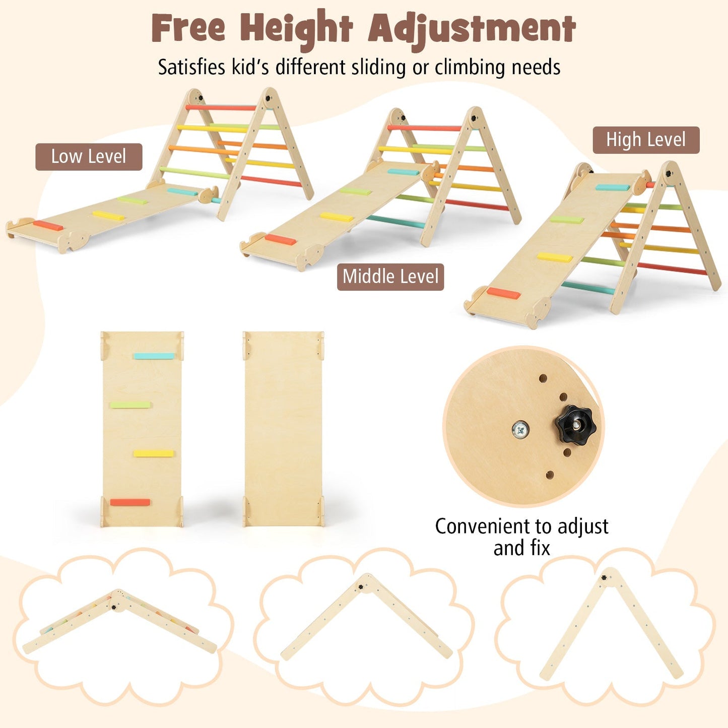 7-in-1 Toddler Climbing Toy Connected Table and Chair Set for Boys and Girls Aged 3-14 Years Old – BrightSprig