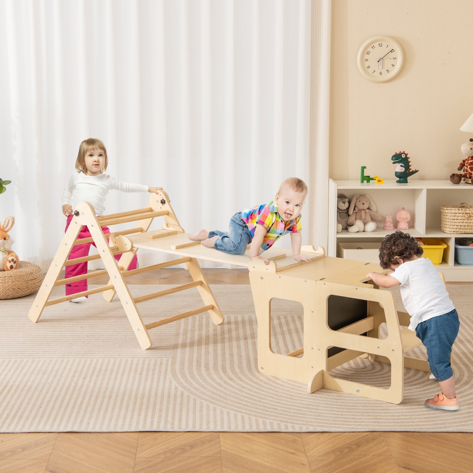 7-in-1 Toddler Climbing Toy Connected Table and Chair Set for Boys and Girls Aged 3-14 Years Old – BrightSprig