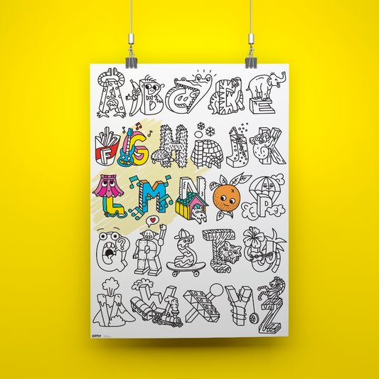 OMY ABC Giant Coloring Poster product view