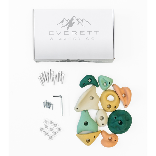Everett & Avery Premium Rock Climbing Holds (Earth Tones) - Indoor Climbing Wall – BrightSprig