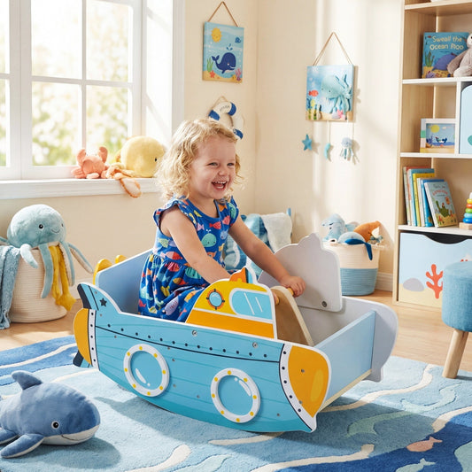 Wooden Submarine Rocking Climber – BrightSprig