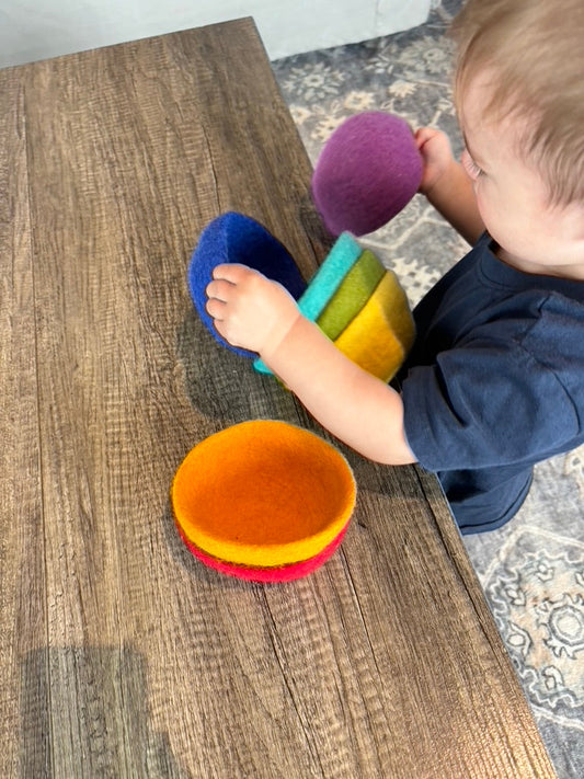 Wildflower Rainbow Party Felt Bowls (7) – BrightSprig