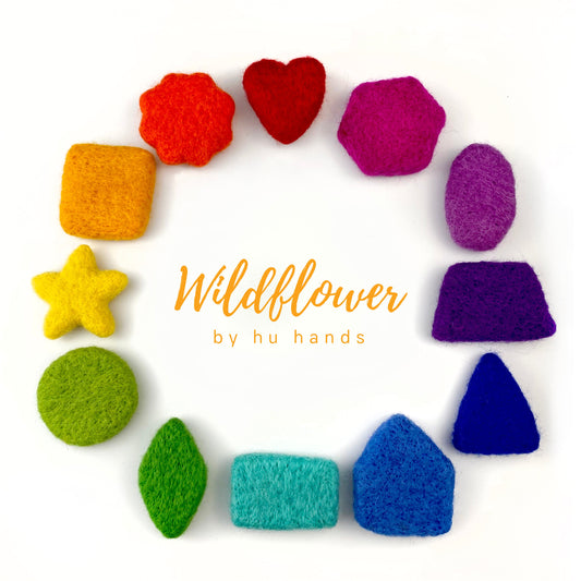 Wildflower Felt Sorting Shapes for Pretend Play, Stacking, and Montessori Learning (12) – BrightSprig