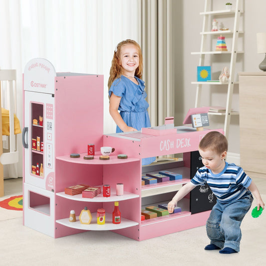 Kids Grocery Store Playset with Cash Register – BrightSprig