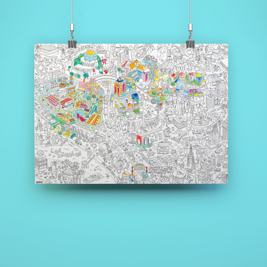 OMY Los Angeles Giant Coloring Poster product view