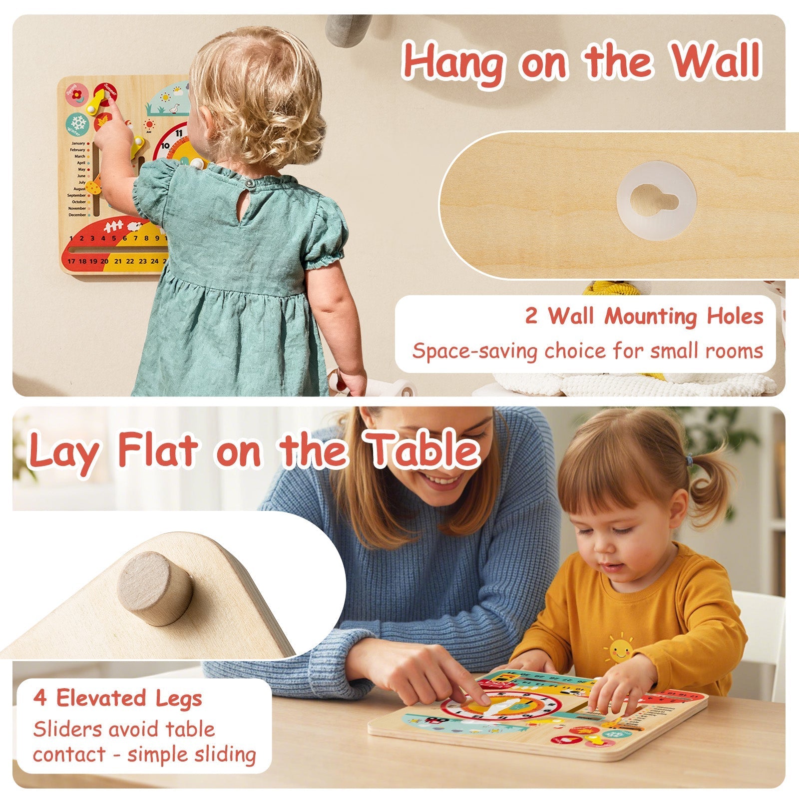 Wooden Montessori Learning Clock – BrightSprig