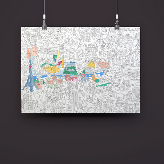 OMY Paris Giant Coloring Poster product view