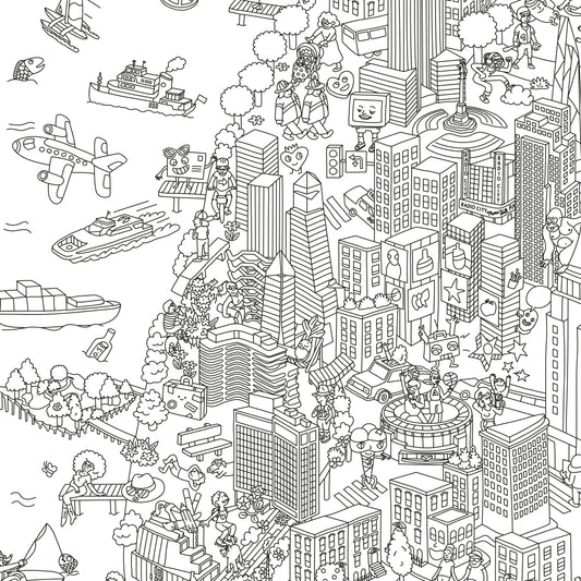 OMY New York City Giant Coloring Poster product view