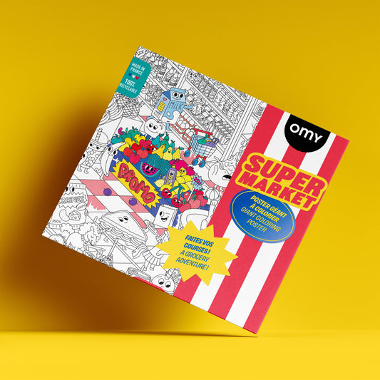 OMY Supermarket Giant Coloring Poster