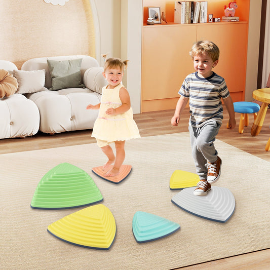 Set of 11 Stepping Stones for Kids Non-Slip Balance Stones with Storage Bag – BrightSprig