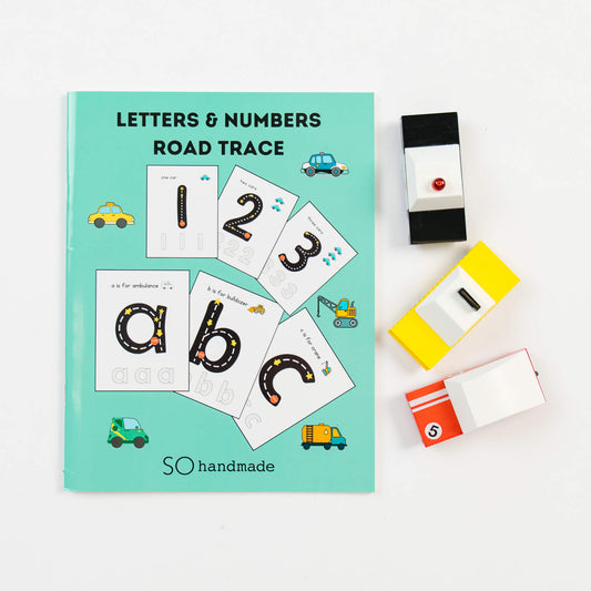 Road Trace Activity Book: Alphabet & Numbers Learning – BrightSprig