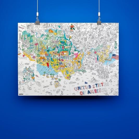 OMY USA Giant Coloring Poster product view