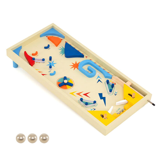 Wooden Pinball Machine with 3 Balls for Kids 8+ and Adults – BrightSprig