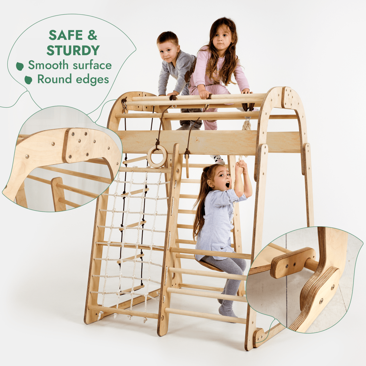 Goodevas 7-in-1 Indoor Playground with Swings, Slide & Art Set by Goodevas – BrightSprig
