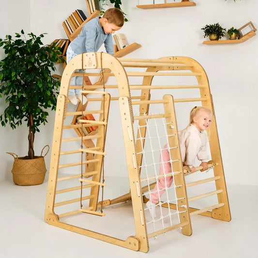 Goodevas 6-in-1 Indoor Wooden Playground by Goodevas – BrightSprig